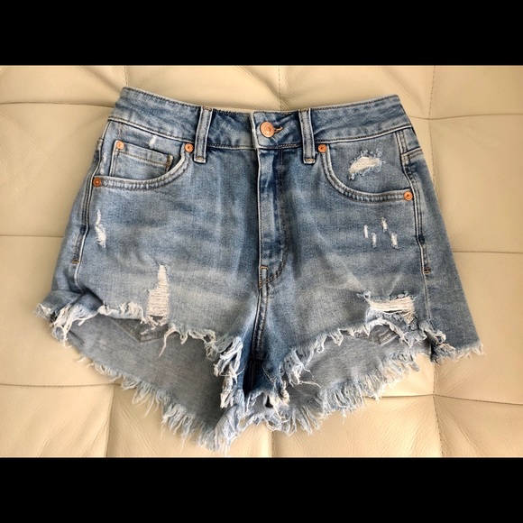 Mavi Rosie Mid Retro 80’s High Rise Shorts Size 24 - Picture 1 of 2